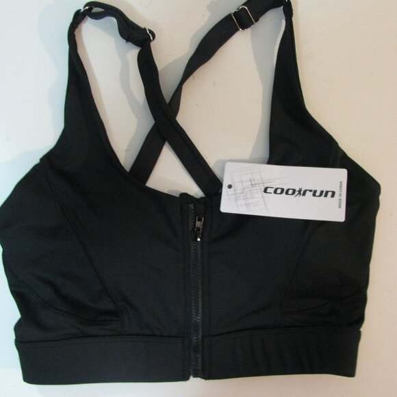 Cool Run Athletic Workout Top Bra Small NWT New Criss Cross Back Padded - Picture 1 of 5